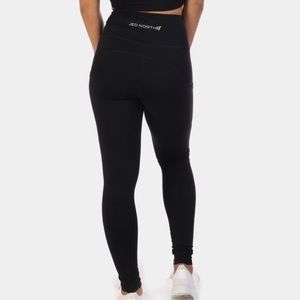 Jed North Lotus Leggings Sleek Black with Pockets Full Length Women’s Medium